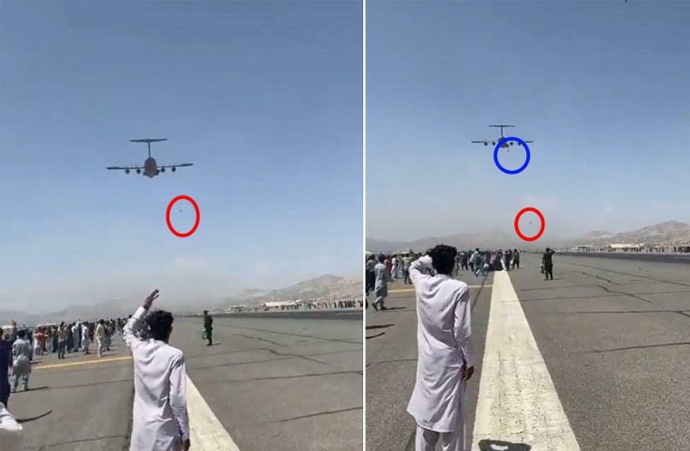 People falling off aircraft kabul